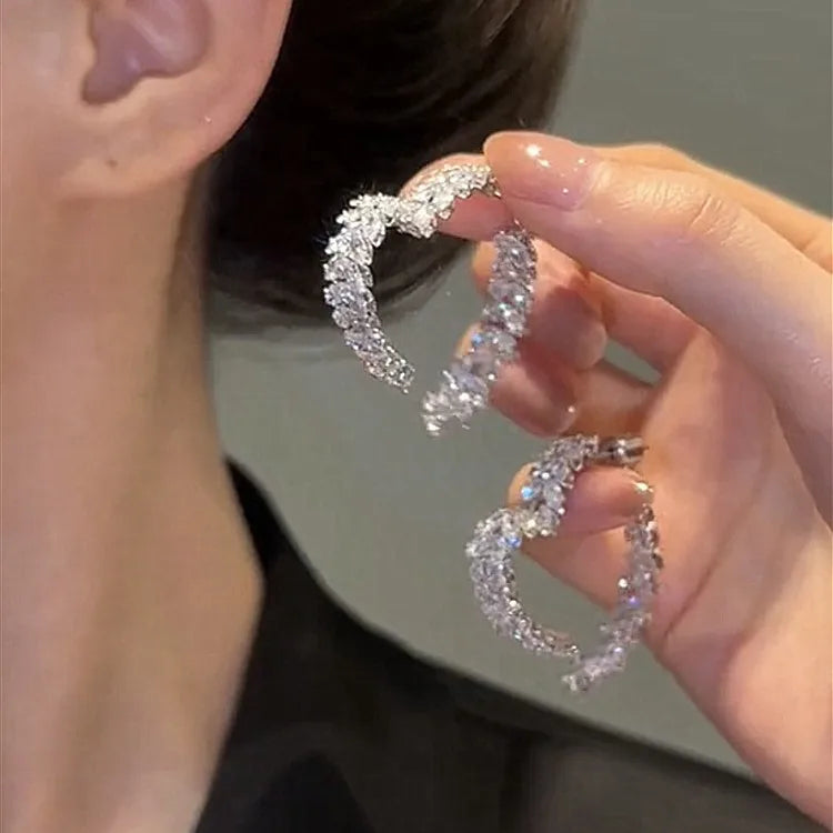 GG Love Heart Hoops