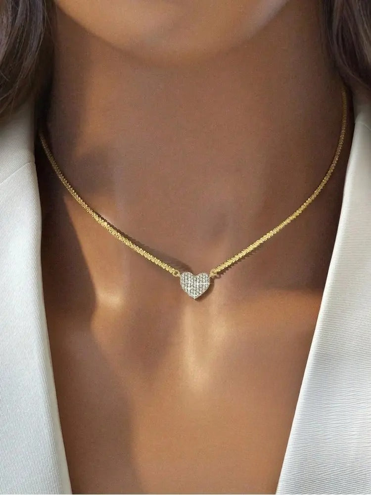 Muse Heart Necklace - Gold