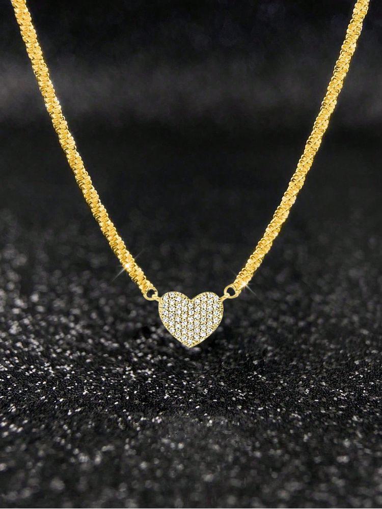 Muse Heart Necklace - Gold