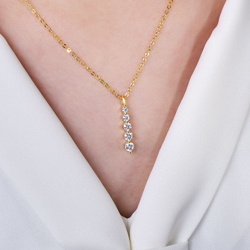 Muse Multi-Round Diamond Necklace - Gold