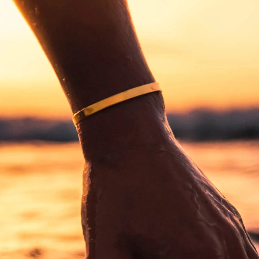 Wolf William Stainless Steel Golden Bracelet