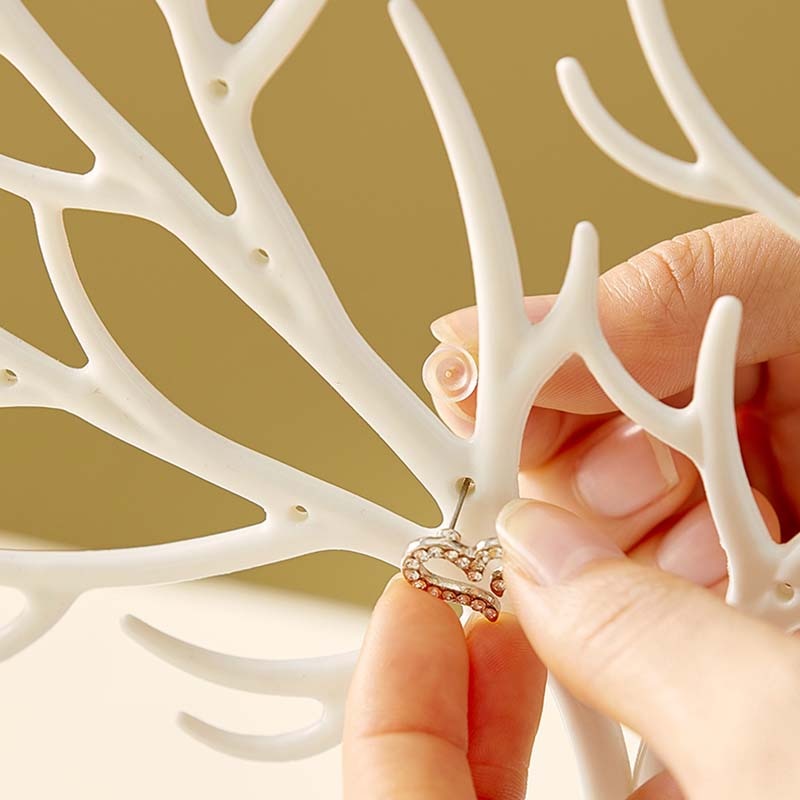 Deer Antler's Tree Jewellery Box - White