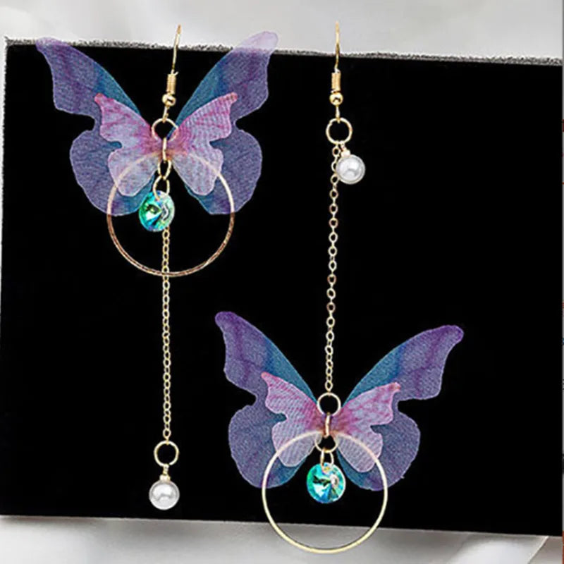 WOW Butterfly Asymmetrical Earrings