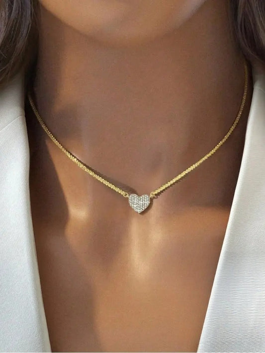 Muse Heart Necklace - Gold