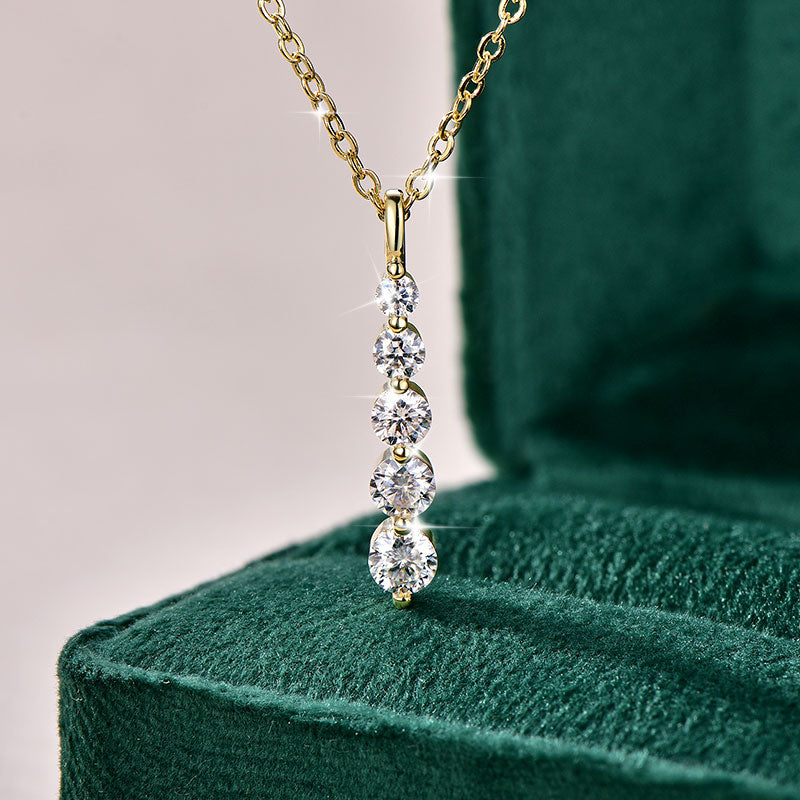 Muse Multi-Round Diamond Necklace - Gold