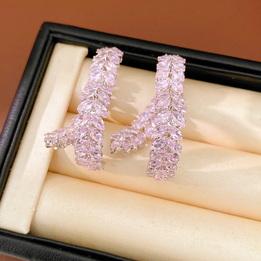 GG Love Heart Pink Hoops