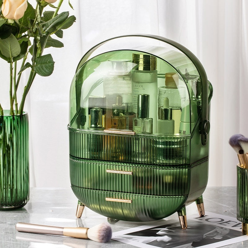Luxury Cosmetic Storage - Transparent green