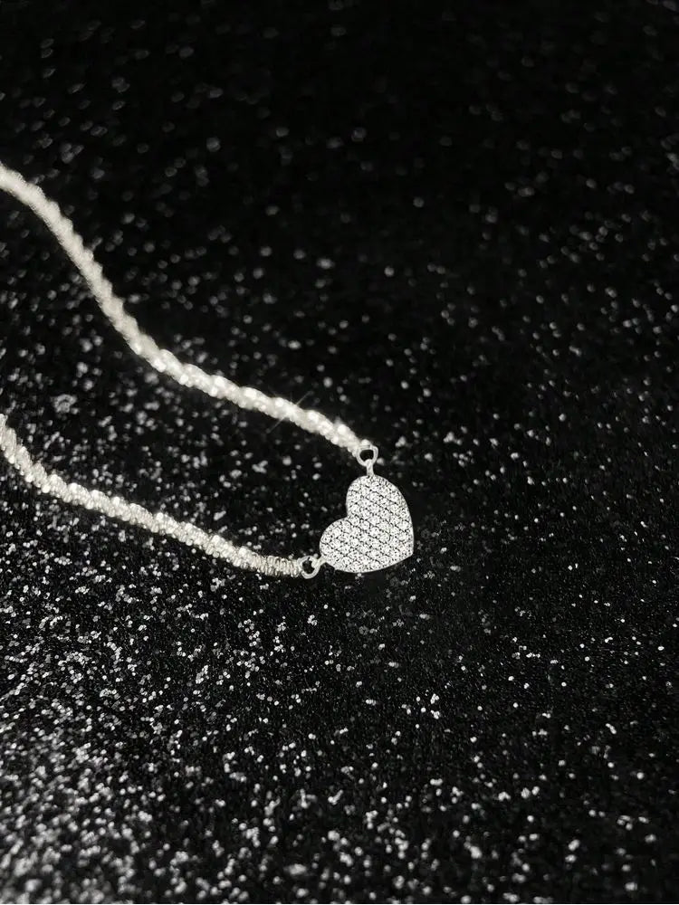 Muse Heart Necklace - Silver