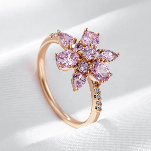 Acacia Pink & Purple Ring - Gold