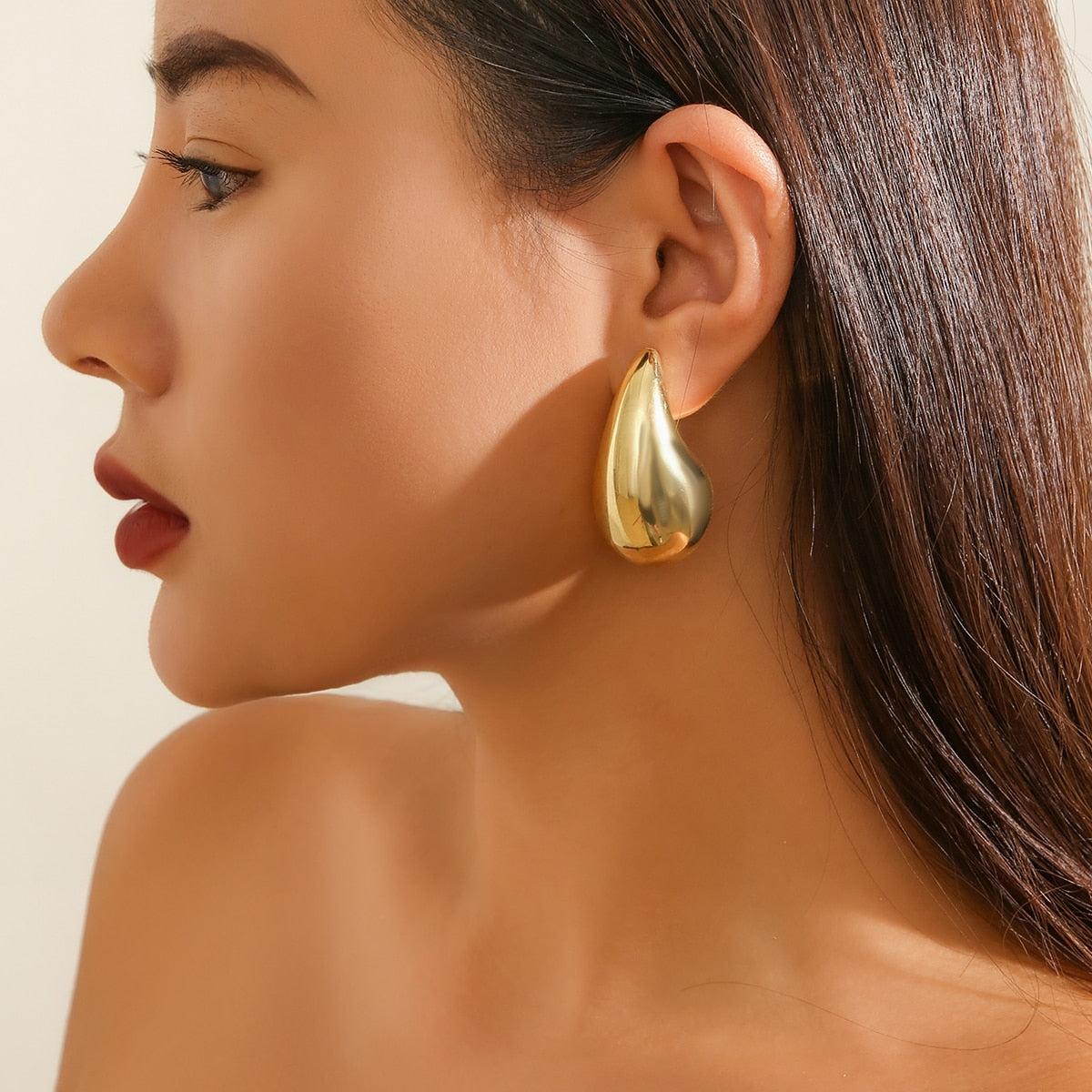 Amber Earrings - Gold