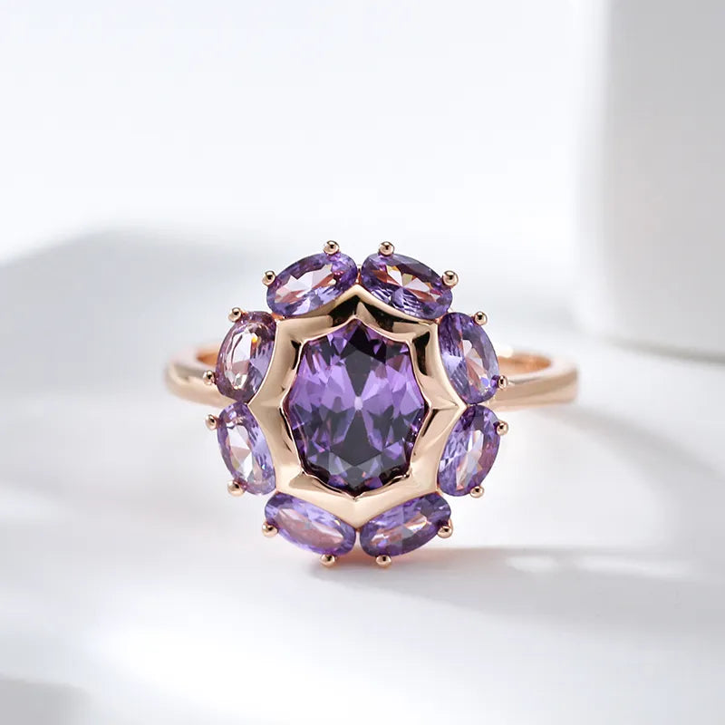 Ainsley Amethyst Ring - Gold