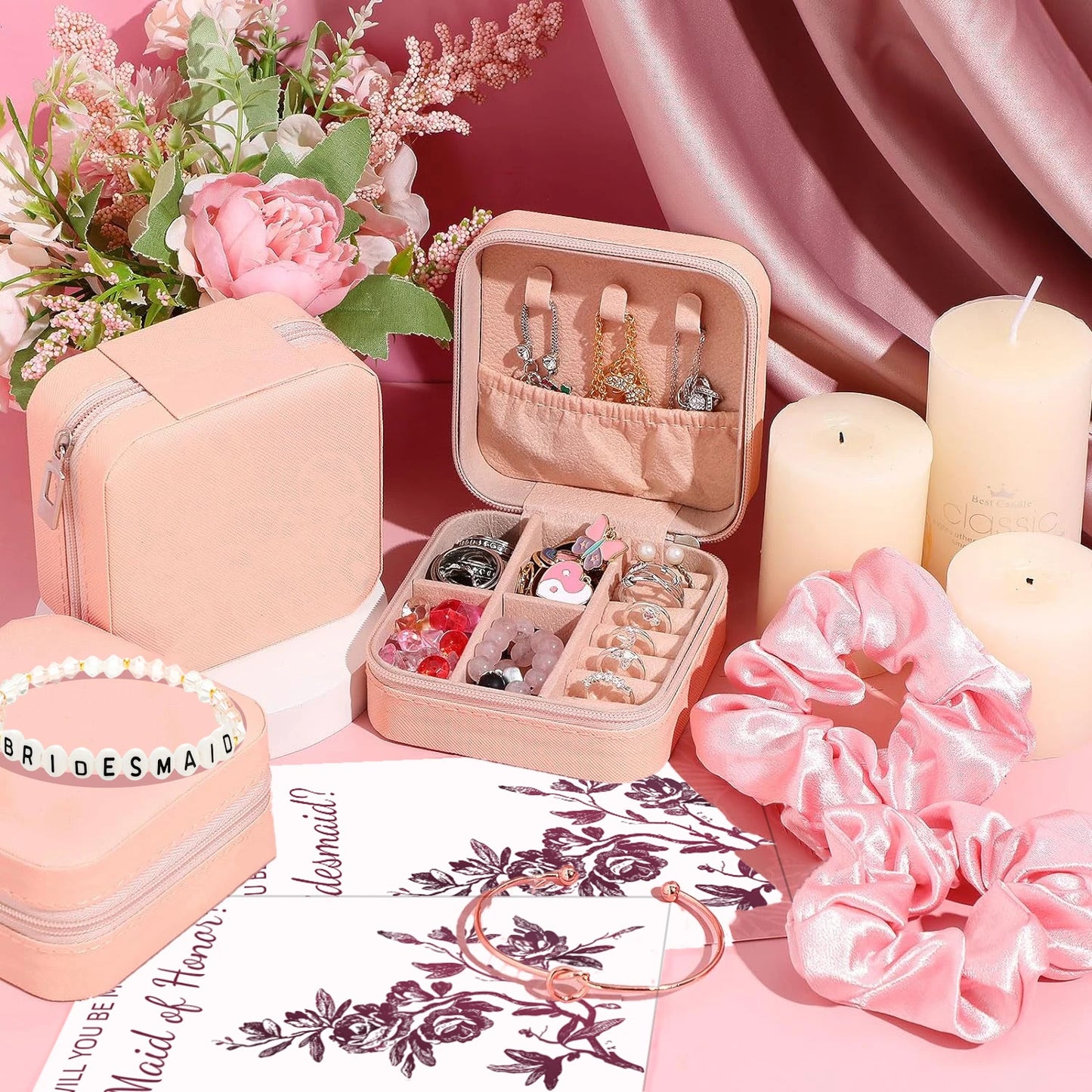 30pc x 6set Bridesmaid Gift Box - White & Pink