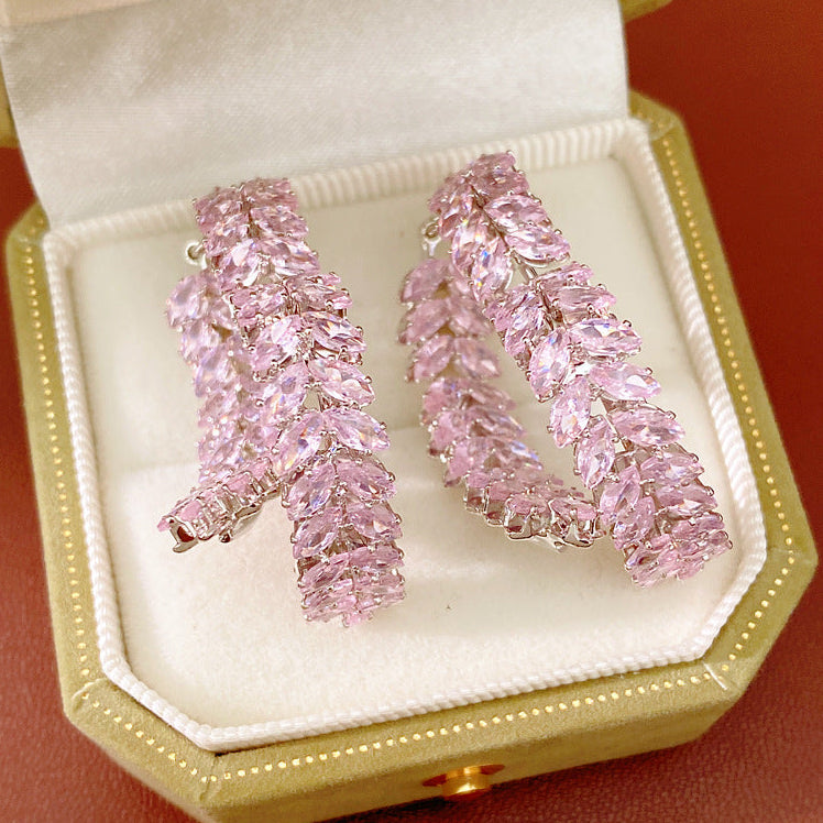 GG Love Heart Pink Hoops