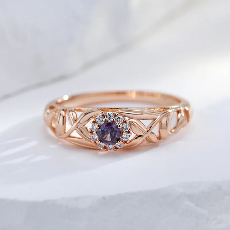 Anka Amethyst Ring - Gold