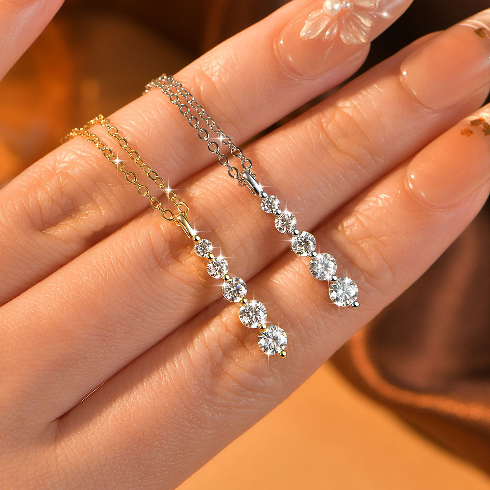 Muse Multi-Round Diamond Necklace - Silver