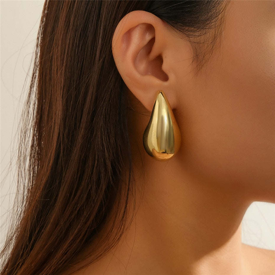 Amber Earrings - Gold