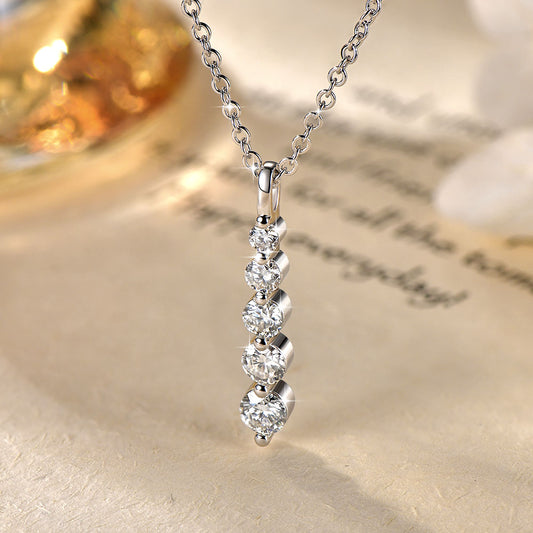 Muse Multi-Round Diamond Necklace - Silver