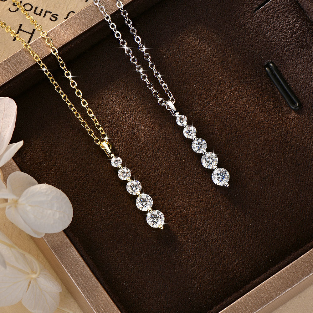 Muse Multi-Round Diamond Necklace - Silver