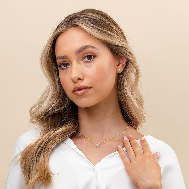 Muse Round Diamond Necklace - Silver