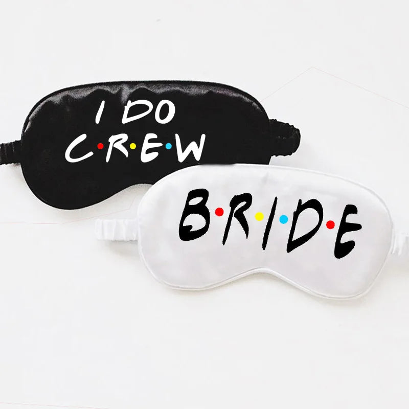 Proposal (I Do Crew Bride) Sleeping Eye Mask - Black & White