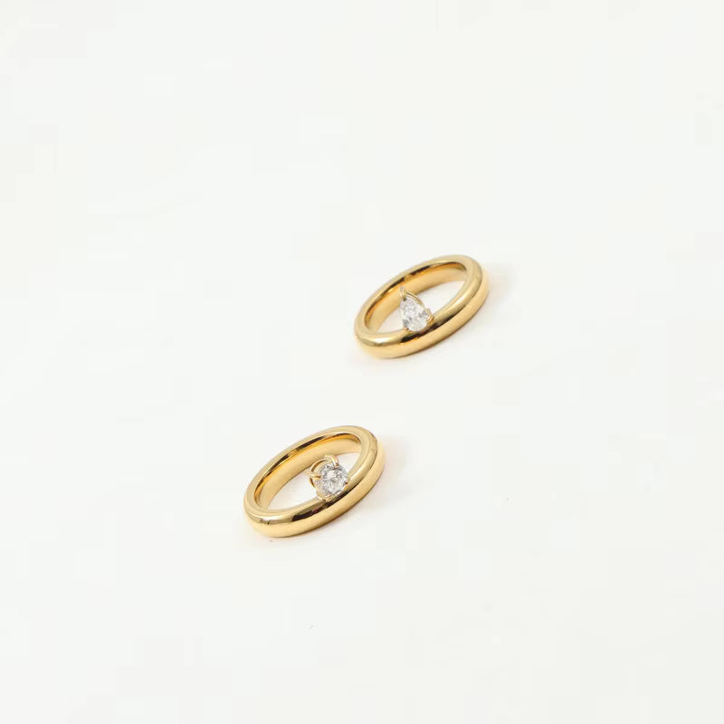 Muse Mini Round Diamond Ring - Silver