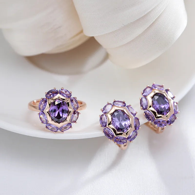 Ainsley Amethyst Ring - Gold