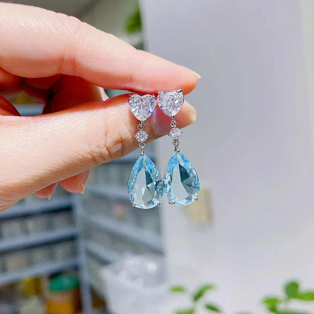 Mama Pear Blue Earrings