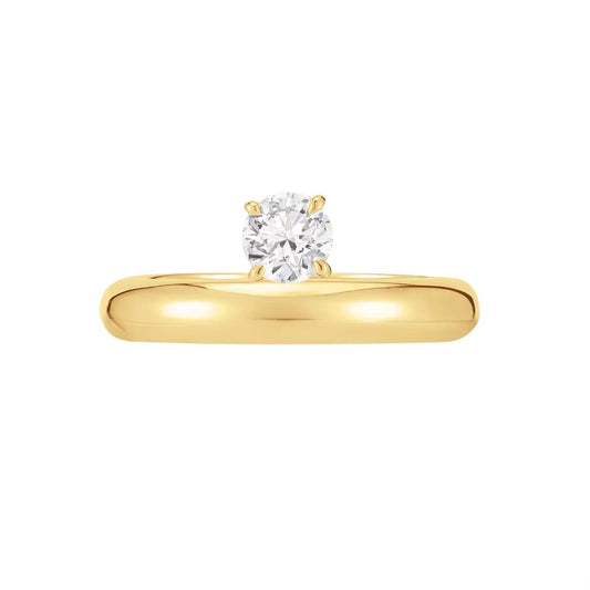 Muse Mini Round Diamond Ring - Gold