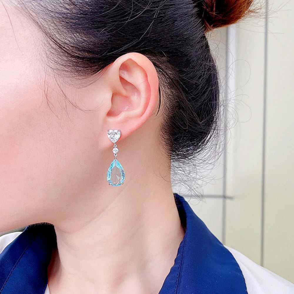 Mama Pear Blue Earrings