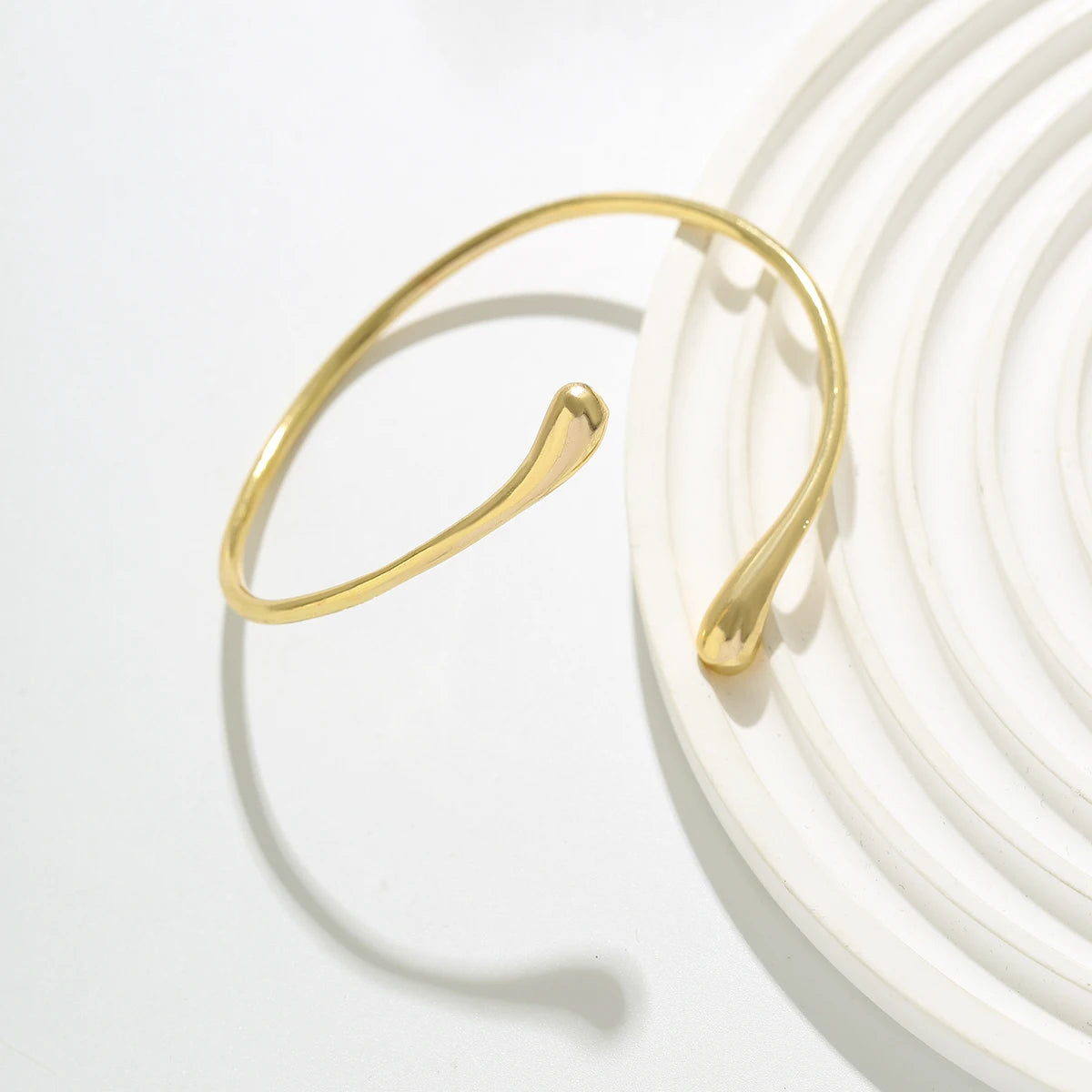 Open Cuff Arm Bangle - Gold