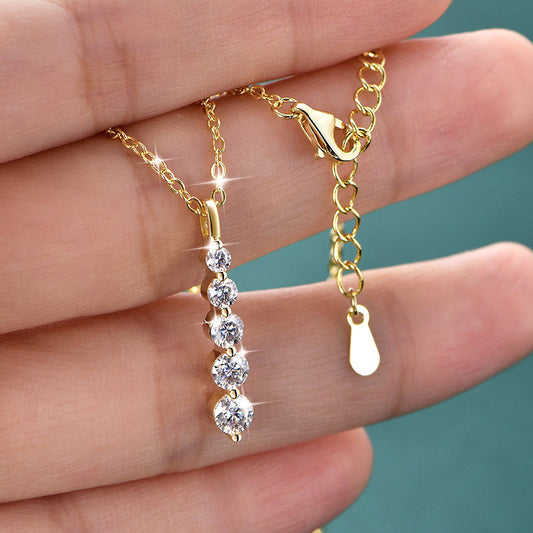 Muse Multi-Round Diamond Necklace - Gold