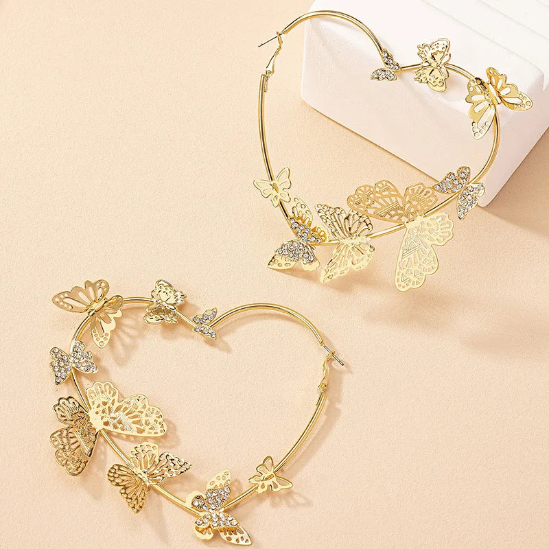 WOW Butterfly Heart Earrings