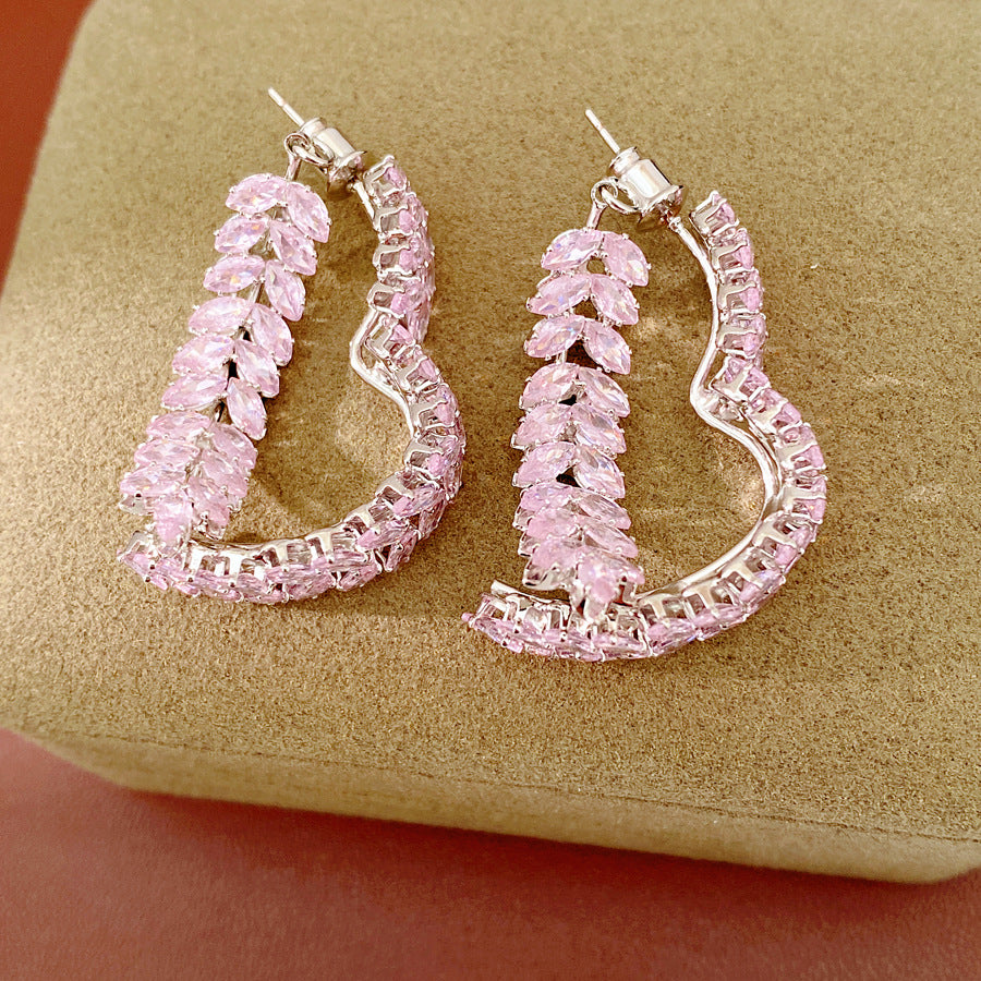 GG Love Heart Hoops
