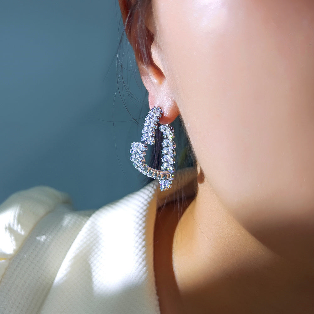 GG Love Heart Hoops