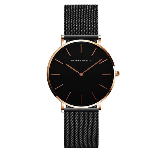 Stainless Steel Luxury Watch - Black