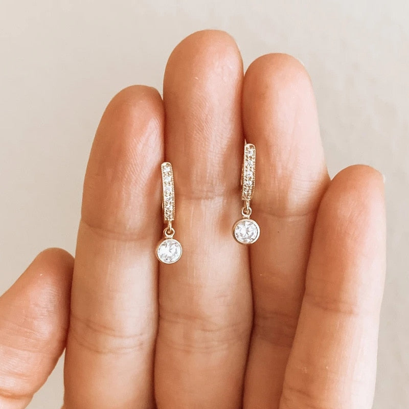 Diamond-Rounded Earrings