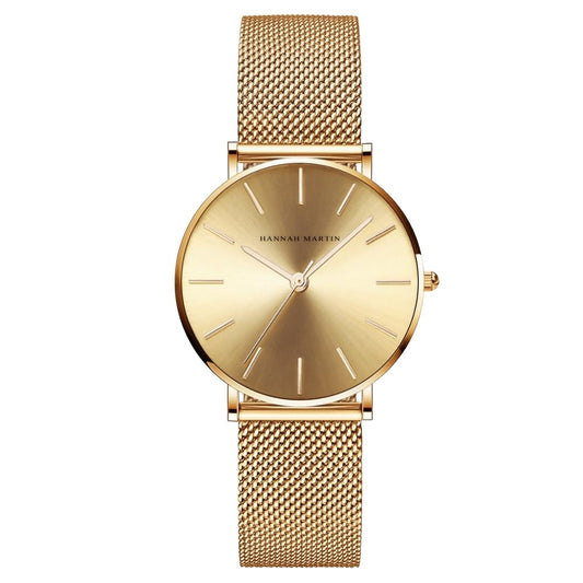 Stainless Steel Luxury Watch - Gold