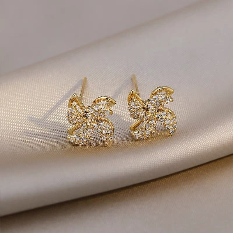 Cute Gold Windmill Earrings